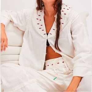 Free People Intimately Sweet Roses Lounge Set NWOT